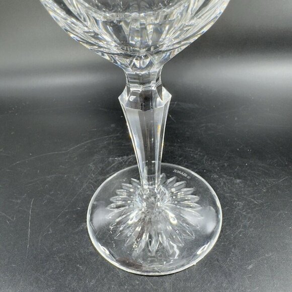 Josair Crystal Flute Drinking Glass Cup Goblet Marked On Bottom Clear Glass Vtg - Picture 10 of 12